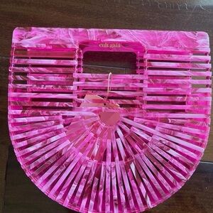 Cult Gaia Pink Acrylic Handbag